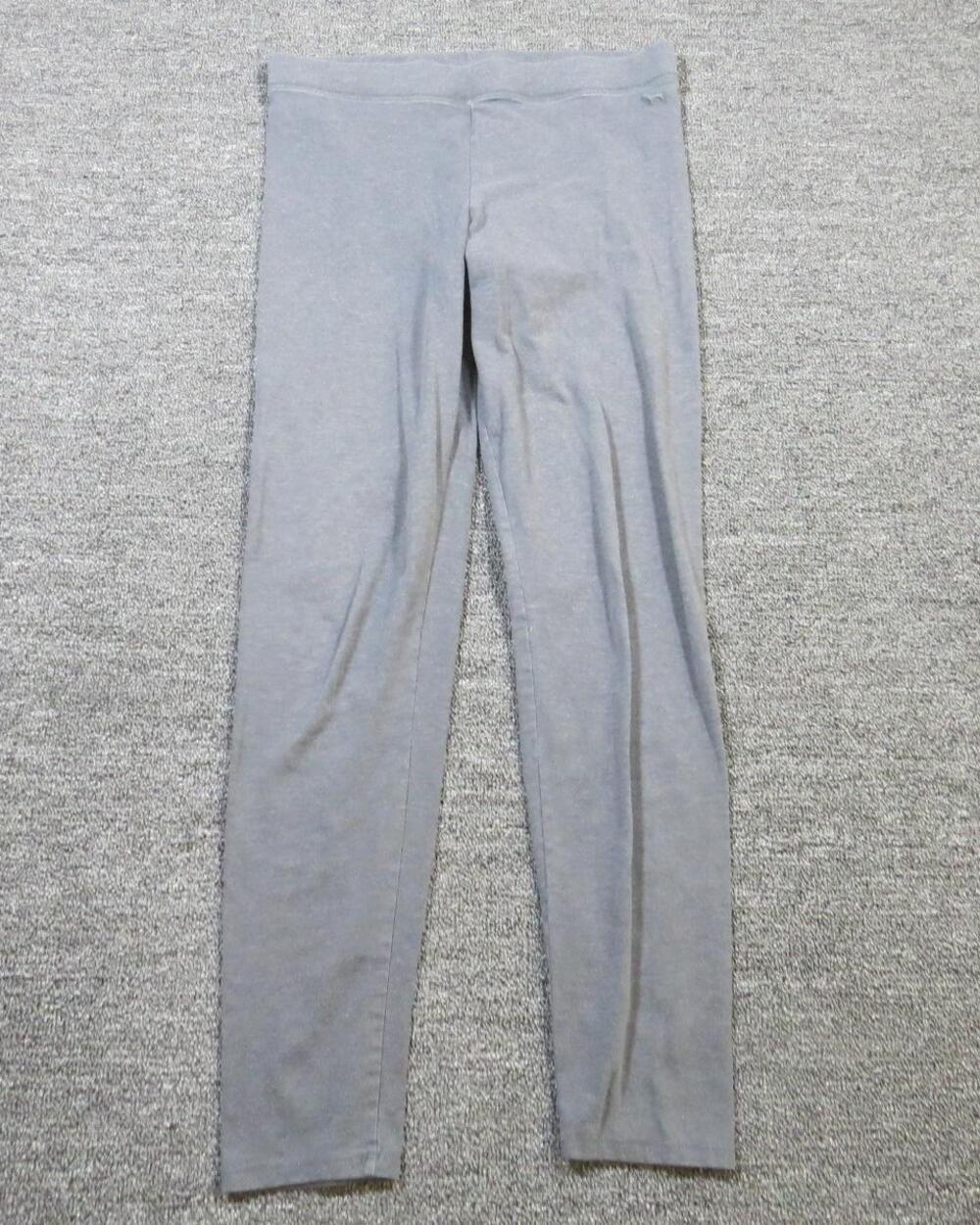 PINK Victoria's Secret Leggings Womens Medium Gray Ankle Jersey Stretch Dog Logo